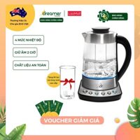 [Voucher Giảm Giá] Bình đun nước siêu tốc thông minh pha sữa lọc trà Dreamer DK-S17 1.7 lít hàng chính hãng Úc chất liệu thép không gỉ tiêu chuẩn và thân bình bằng thủy tinh borosilicate đảm bảo an toàn và bền bỉ với thời gian