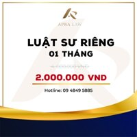 VOUCHER - LSR001 - LUẬT SƯ RIÊNG 01 THÁNG - Công ty Luật Apra