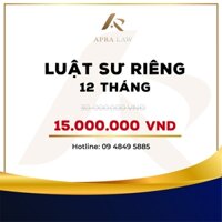VOUCHER - LSR004 - LUẬT SƯ RIÊNG 12 THÁNG - Công ty Luật Apra
