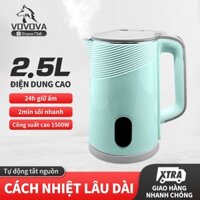 VOVOVA 2.5L Ấm đun nước điện 304 thép không gỉ Ấm đun siêu tốc electric kettle electric pot