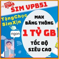 [VPB51] Sim Max Băng Thông Max Dung Lượng Mobifone 4G/5G UMAX50N U1500 V120Z V150Z V150N V120N  VINA VIETTEL mdt150