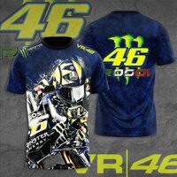 Vr46 Yamaha Đội Đua Áo Mùa Hè Tay Ngắn Nam Quá Khổ Áo Thun Thể Thao Dạo Phố Nữ Quần Áo Cao Cấp