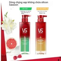 VS SASSOON dầu gội đầu không chứa dầu silicon Dầu gội đầu cảm giác khỏa thân làm mới mịn sâu sửa chữa kiểm soát dầu làm mới gia đình 500ml