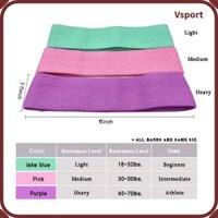 Vsport 3 chiếc Yoga Resistance Band Vải Vòng tập luyện chống trượt Squat Hip để thể dục