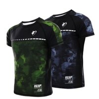 Vszap Jujitsu Chiến Đấu mma Thể Thao Ngụy Trang Nửa Tay Top Áo Thun Nam UFC Muay Thái Quyền Anh Phù Hợp Với Kick Boxing Fitness