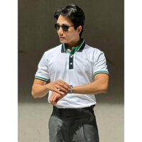 VT Áo polo LC chất cá sấu viền cổ sang trọng cotton pique trụ bo phối chất dày mền mịn đi tiệc