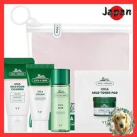 VTCOSMETICS VT CICA Trial Kit Set Travel Kit Mild Foam Cleanser Skin Cream Toner Pads Moisturizing Sensitive Skin Care Face Wash Lotion