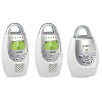 VTech BA72212GY Audio Baby Monitor with up to 1,000 ft of Range, Vibrating Sound-Alert, Talk Back Intercom & Night Light Loop with 2 Parent Units