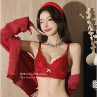 Vú Nhỏ Tập Hợp Nhìn Lớn Gợi Cảm Ren Quần Lót Nữ Hỗ Trợ Hàng Đầu Nhìn Lớn Nhận Ngực Chống Chảy xệ Không Vòng Thép Bộ Áo Ngực