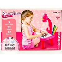 [VỪA CHƠI VỪA HỌC] Đồ chơi bàn vẽ thông minh có đèn projector painting chiếu sáng rọi hình cho bé vẽ và tô màu