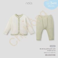 Vui lòng Inb Size + màu Bộ Nous sơ sinh 0-3m dài tay phối quần xanh con vịt