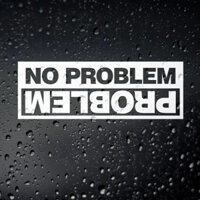 Vui Nhộn Kiểu Dáng Xe Decal Đen / Trắng Không Có Vấn Đề Off Road Sticker Thời Trang Phía Sau Kính Chắn Gió Trang Trí