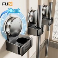 [Vui VẺ] Cốc Hút Cây Lau Nhà Treo Tường Cây Lau Nhà Kẹp Chổi Móc Phòng Tắm Vệ Sinh Dụng Cụ Vệ Sinh Kẹp Bảo Quản
