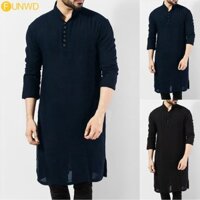 Vui VẺ| Nam Ấn Độ Truyền Thống Kurta Áo Sơ Mi Dài Tay Dân Tộc Kaftan Áo Sơ Mi Áo Tunic