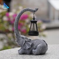 Vườn Ioensy Tượng Voi Nhựa Ánh Sáng Tượng Sân thượng Bộ Sưu Tập Sân Vườn Đồ Trang Trí Với Đèn Lồng
