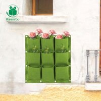 Vườn Treo Tường Trồng Rau Bên Ngoài Với 9 Túi Sân Trồng Cây Túi
