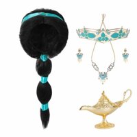 Vương Miện Công Chúa Jasmine Bằng Sợi Tổng Hợp Kèm Đèn Và Bông Tai Dành Cho Bé Gái