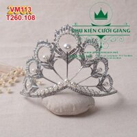 Vương miện hoa hậu  2024 hợp kim đính đá cao cấp lâu phai Giangpkc