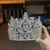 Vương miện hoa hậu mẫu trắng cao đá chính trắng lớn mẫu trắng