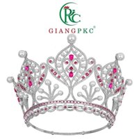 Vương miện Hoa Hậu Phạm Hương Đủ Màu cao 12 cm hồng