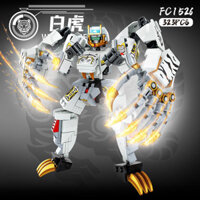 Vuông Orange khối xây dựng tương thích với Lego lắp ráp robot Mecha mô hình giáo dục trẻ em khối xây dựng lắp ráp đồ c