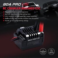 Vượt qua sở thích 80A Pro V2 RC Crawler Brushed ESC cho xe chải bánh xích 1 / 10