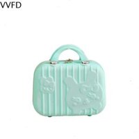 VVFD Thỏ Vali xách tay Mini Hoạt hình Hành lý nhỏ 14-inch Vali lên máy bay Hộp trang điểm nhỏ Nữ