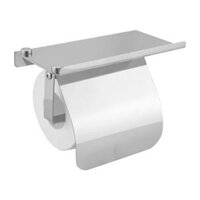 (VYHC) Modern Stainless Steel Wall Mount Toilet Paper Holder with Phone Shelf Roll Paper Holder Bathroom Fixture Bathroom