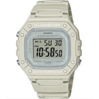 W-218HC-8AV | Đồng Hồ Casio | Nam | Dây Nhựa | Mặt Vuông | Chống Nước WR50M | Pin 7 Năm
