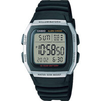 W-96H-1AV | Đồng Hồ Casio | Nam | Dây Nhựa | Pin 10 Năm | Chống Nước WR50M
