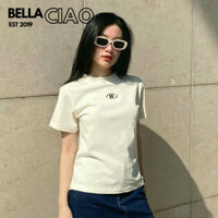 W Áo baby tee cổ tròn in chữ W co dãn 4 chiều  thoáng mát mềm mịn thoáng mát freesize dưới 55kg  BELLA CIAO