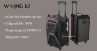 W-King K5 – Loa Karaoke di động công suất 160W, Tặng kèm 2 micro không dây