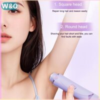 W & Q Máy cạo lông loại bỏ hai đầu dành cho nữ Dao cạo điện có thể sạc lại nhẹ nhàng Máy cạo râu không đau Máy cạo lông cho cơ thể Khu vực riêng tư mới