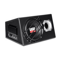 W10 Car Active Audio Stereo Subwoofer Powered Amplifier Enclosure Speaker With Wire 1100W 12V