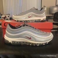 W4JV Nk Air Max 97 Og Qs 2017 Men % 27 S Bạc Chạy Giày Sneakers 884421st 001)