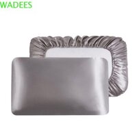 Wadees 2 Vỏ Gối Co Giãn Lụa, Vỏ Gối Ngủ Lụa Satin Mềm, Vỏ Gối Thân Thiện Với Da Màu Trơn Gối Bảo Vệ Gối