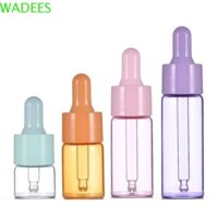 Wadees 7 Bộ Chai Nhỏ Giọt Mini, Lọ Tinh Dầu Thủy Tinh Rỗng Có Thể Đổ Lại, Màu Macaron Nhiều Màu Có Thể Tái Sử Dụng Nắp Miệng Vít Hộp Đựng Nước Hoa Kem Dưỡng Da