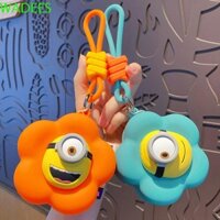 Wadees Minion Móc Khóa, Túi Bảo Quản Hoạt Hình Hình Hoa Ví, Sáng Tạo Dễ Thương Nhăn Anime Minion Ba Lô Mặt Dây Chuyền Trang Trí