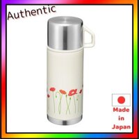 WAHIRA FLAZE Water Bottle with Cup 350ml Poppy Keep warm / cold Vacuum Insulated Vacuum Flask Retort RH-1712