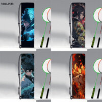 Walkie Animie Demon Slayer Di Động Vợt Cầu Lông Túi Tennis Bảo Vệ Dây Rút Túi Nhung Thời Trang Túi Bảo Quản Phụ Kiện Thể Thao Ngoài Trời