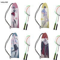 Walkie Animie Di Động Cầu Lông Vợt Túi Tennis Bảo Vệ Dây Rút Túi Nhung Thời Trang Túi Bảo Quản Phụ Kiện Thể Thao Ngoài Trời