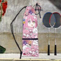 Walkie Animie Di Động Cầu Lông Vợt Túi Tennis Bảo Vệ Dây Rút Túi Nhung Thời Trang Túi Bảo Quản Phụ Kiện Thể Thao Ngoài Trời