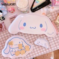 WALKIE Sanrioed Kittly Giai điệu của tôi Cinnamoroll Đĩa ba ngăn Bánh nhỏ Snack Trái cây sấy khô Melamine Anime Kawai