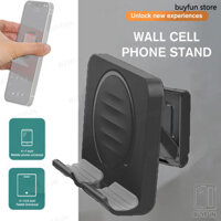 Wall Mounted Foldable Phone Holder Kitchen Bedroom Bathroom Adjustable Stand For Smartphone Tablet Dual-purpose Bracket