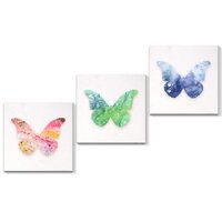 wall26 3 Panel Canvas Wall Art Beautiful Butterfly Pictures Home Wall Decorations for Bedroom Living Room Paintings Canvas Prints Framed - 16"x...