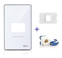 Wallplate âm tường cao cấp ST120 có nhân mạng cat6 [bonus]