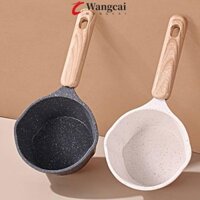 Wangcai Nồi phun dầu WANCGAI, Chảo chiên Maifan chống dính Mini, Chảo chiên có vảy Tay cầm bằng gỗ Nồi sữa Bếp Gas