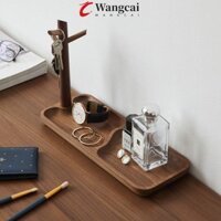 Wangcai Wangmcai Khay Đựng Chìa Khóa Chất Lượng Đa Năng Giá Đựng Cốc Nhánh Gỗ Sồi / Quả óc chó Trang Sức Trưng Bày Đứng