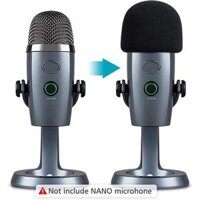 Wanjason Yeti Nano Micro Bọt Kính Chắn Gió - Mic Wind Cover Pop Filter Foam Cover, Chuyên Nghiệp Tùy Chỉnh Cho Blue Yeti Nano, Bộ Lọc Yeti Nano Pop Màu Xanh Dày Hơn Là Một op Tốt