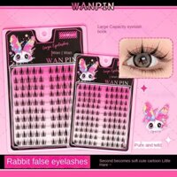 Wanpin lười biếng lông mi giả dễ thương truyện tranh phong cách thỏ rừng nhỏ cuộn lông mi dán